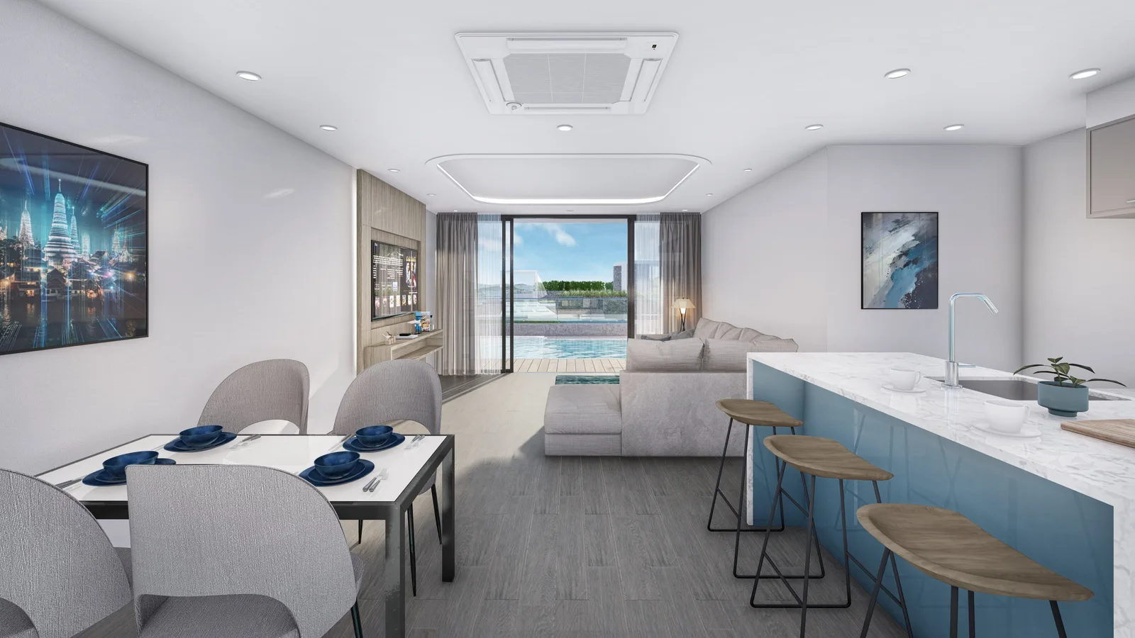 2-bedroom condo, 103 sqm