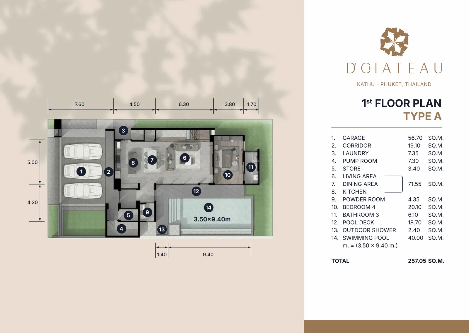 4-bedroom villa, 330 sqm