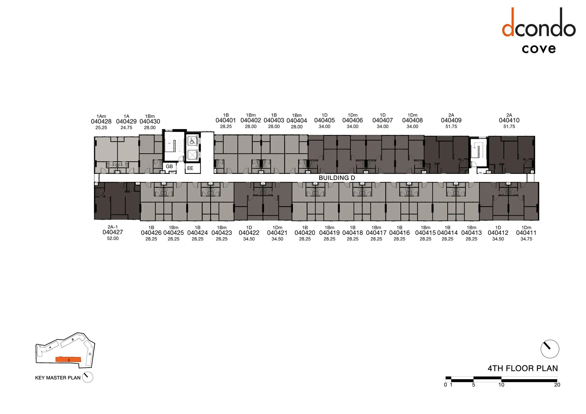 1-bedroom condo, 24 sqm