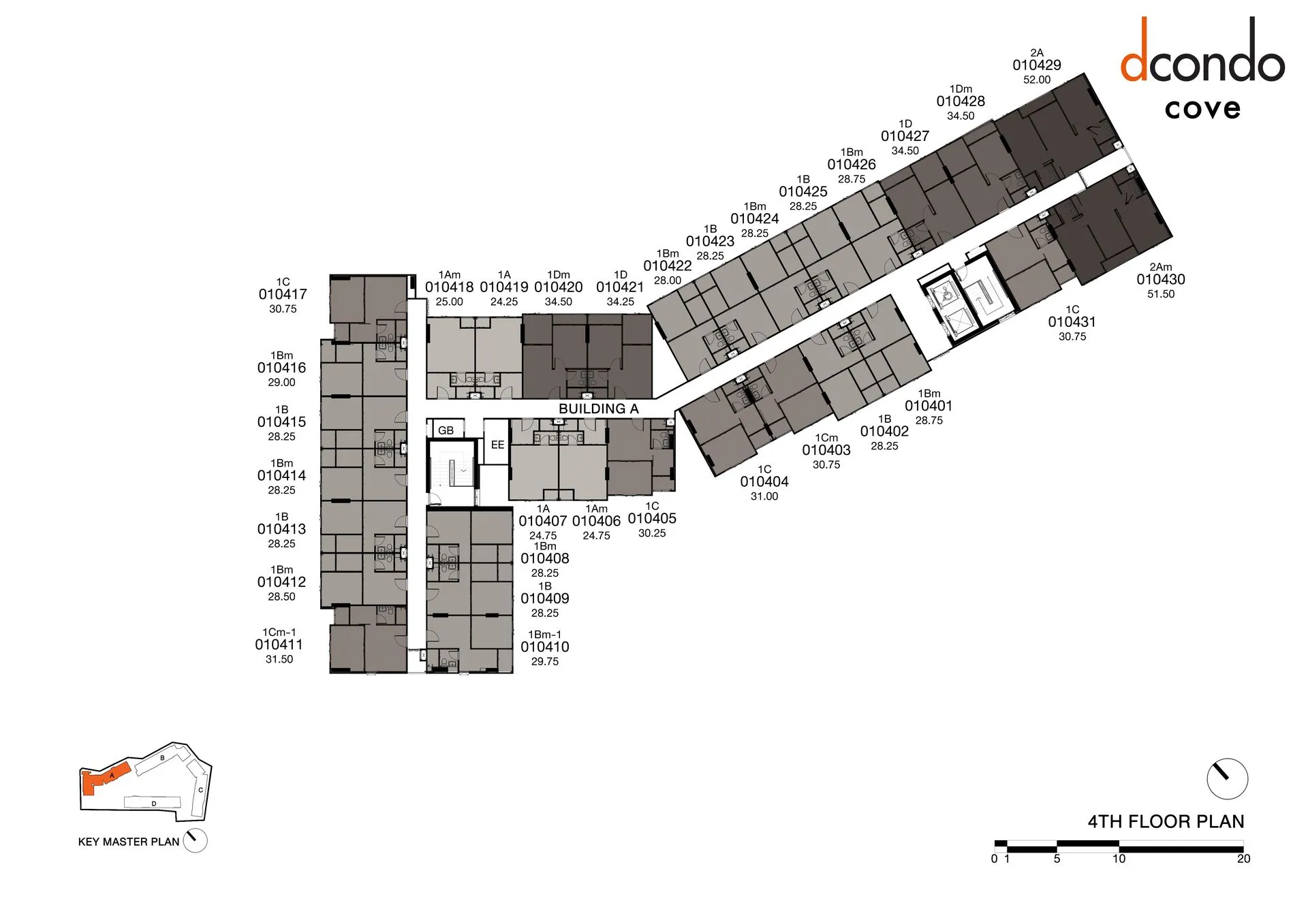 2-bedroom condo, 52 sqm