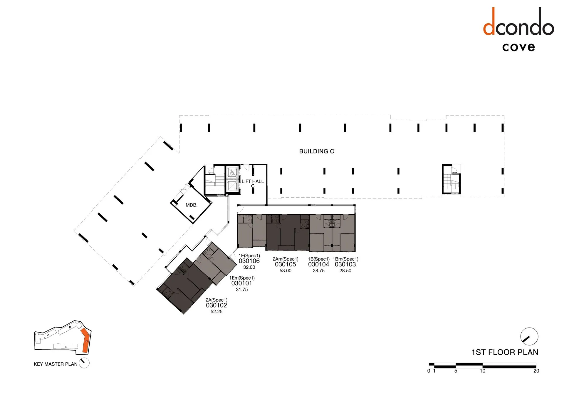 2-bedroom condo, 52 sqm