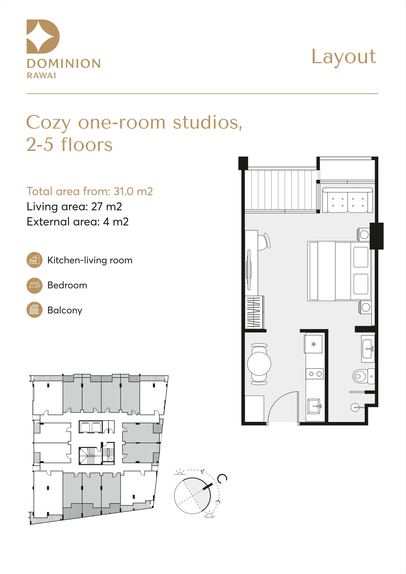 Studio, 32 sqm
