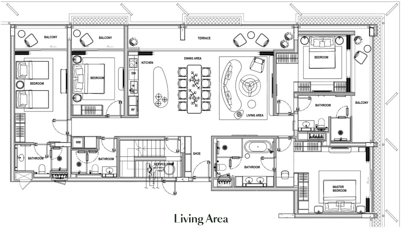 4-bedroom condo, 381 sqm