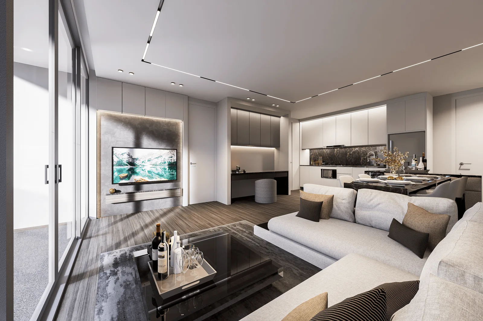 2-bedroom condo, 64 sqm