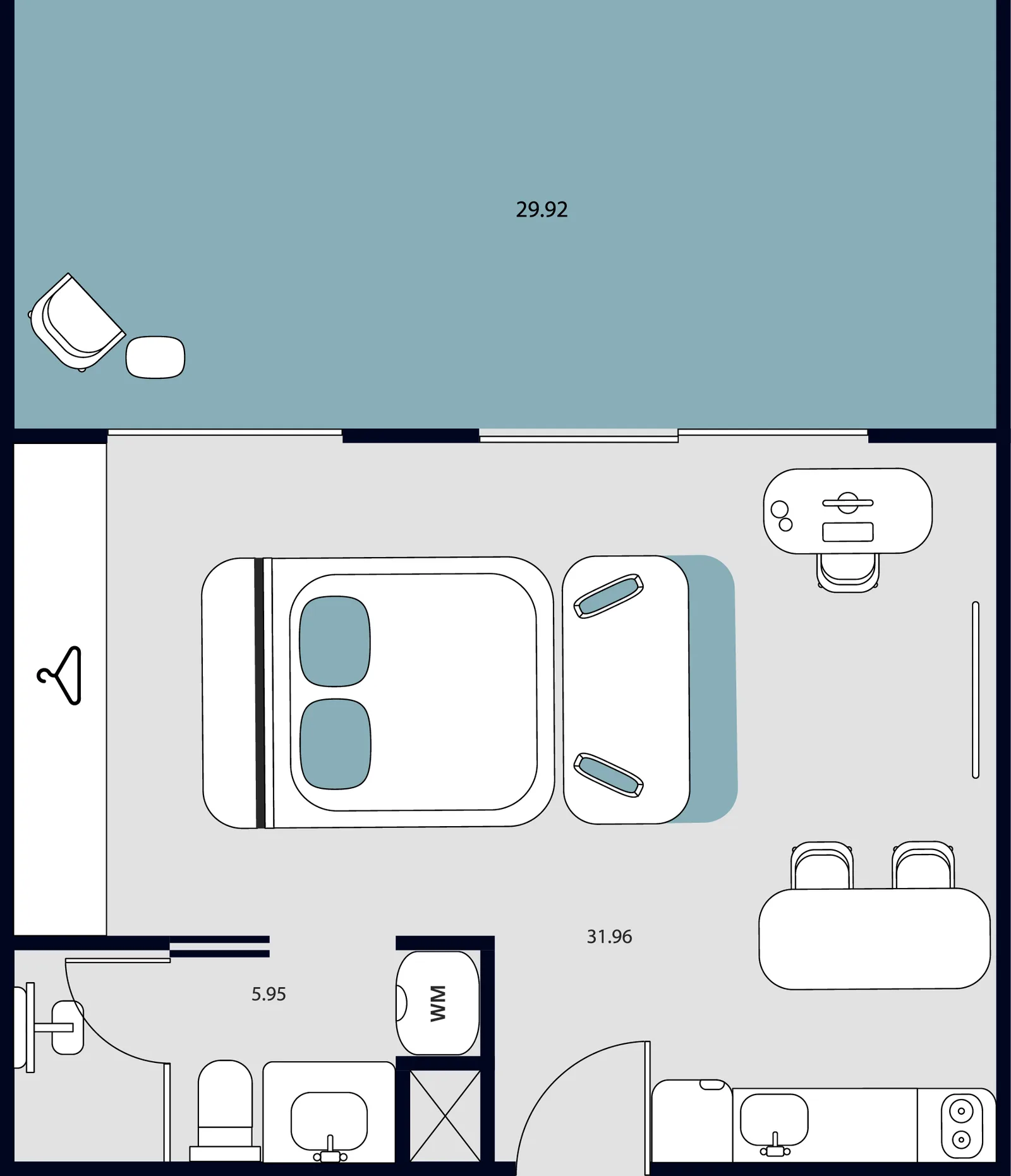 Studio, 53 sqm