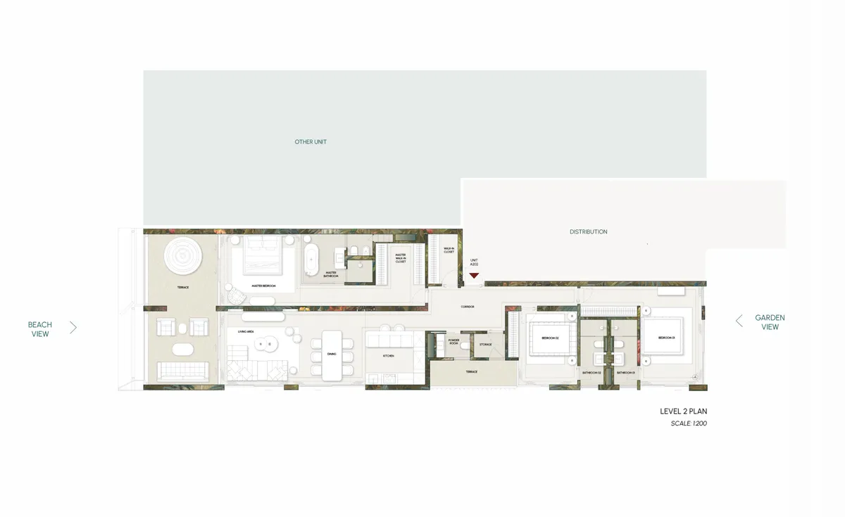 3-bedroom condo, 222 sqm