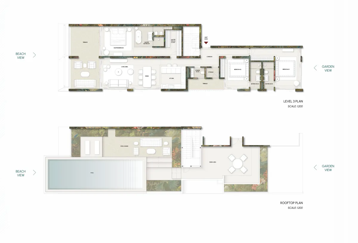 4-bedroom penthouse, 467 sqm