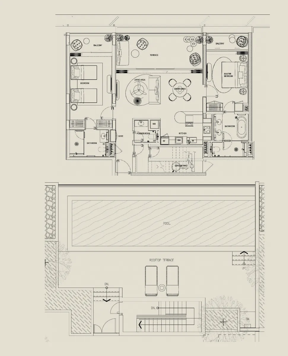 4-bedroom penthouse, 467 sqm