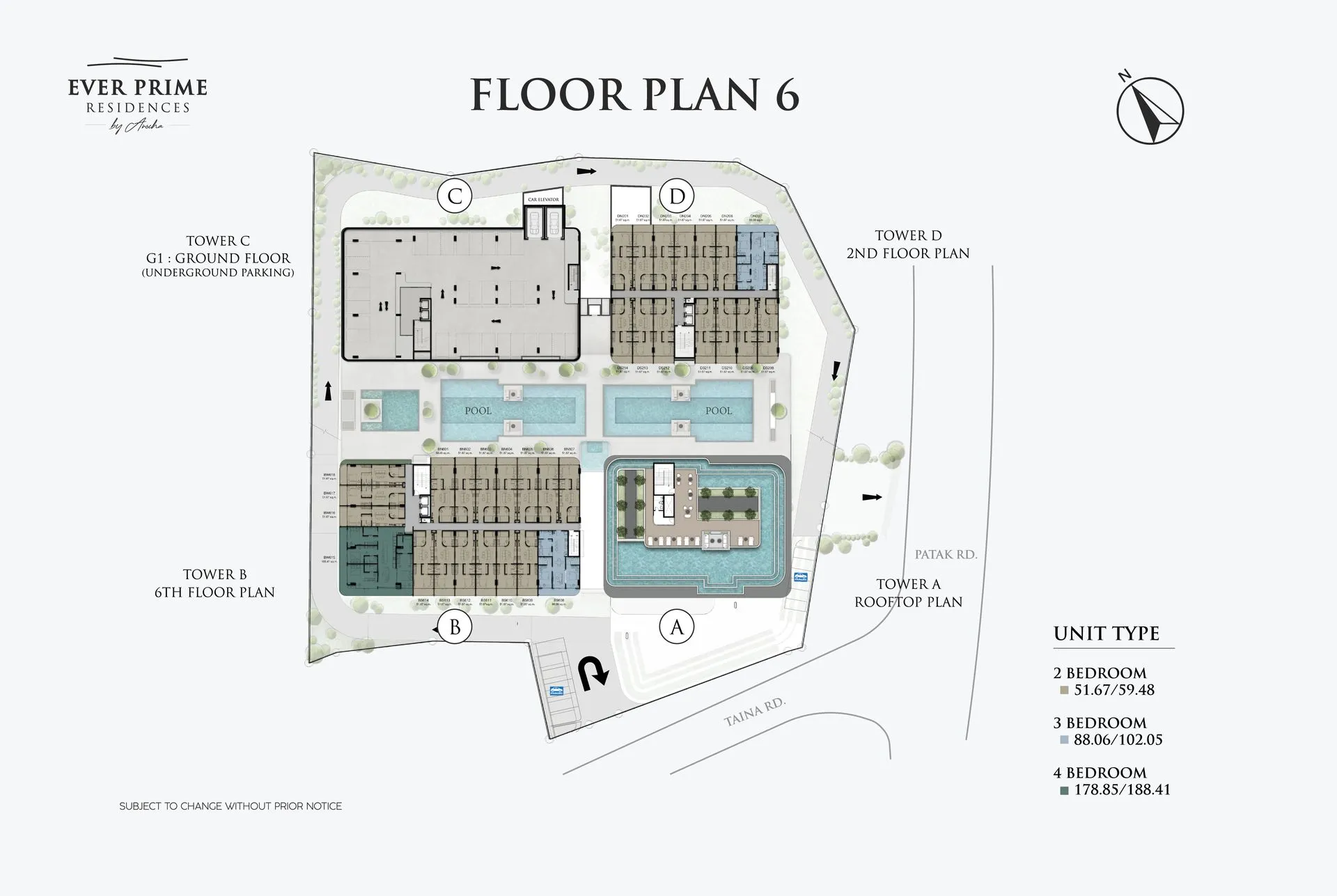 4-bedroom condo, 179 sqm