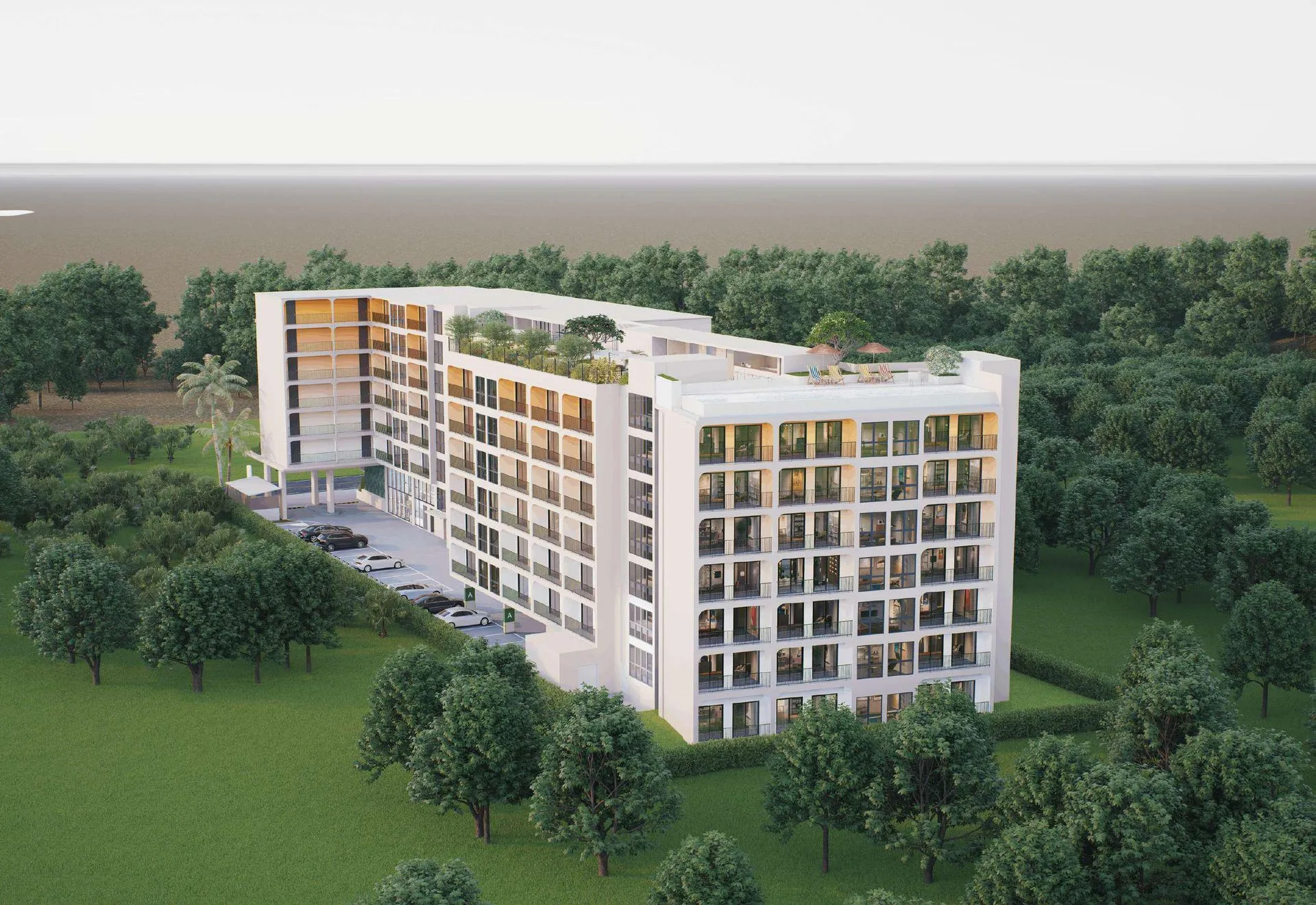 1-bedroom condo, 34 sqm