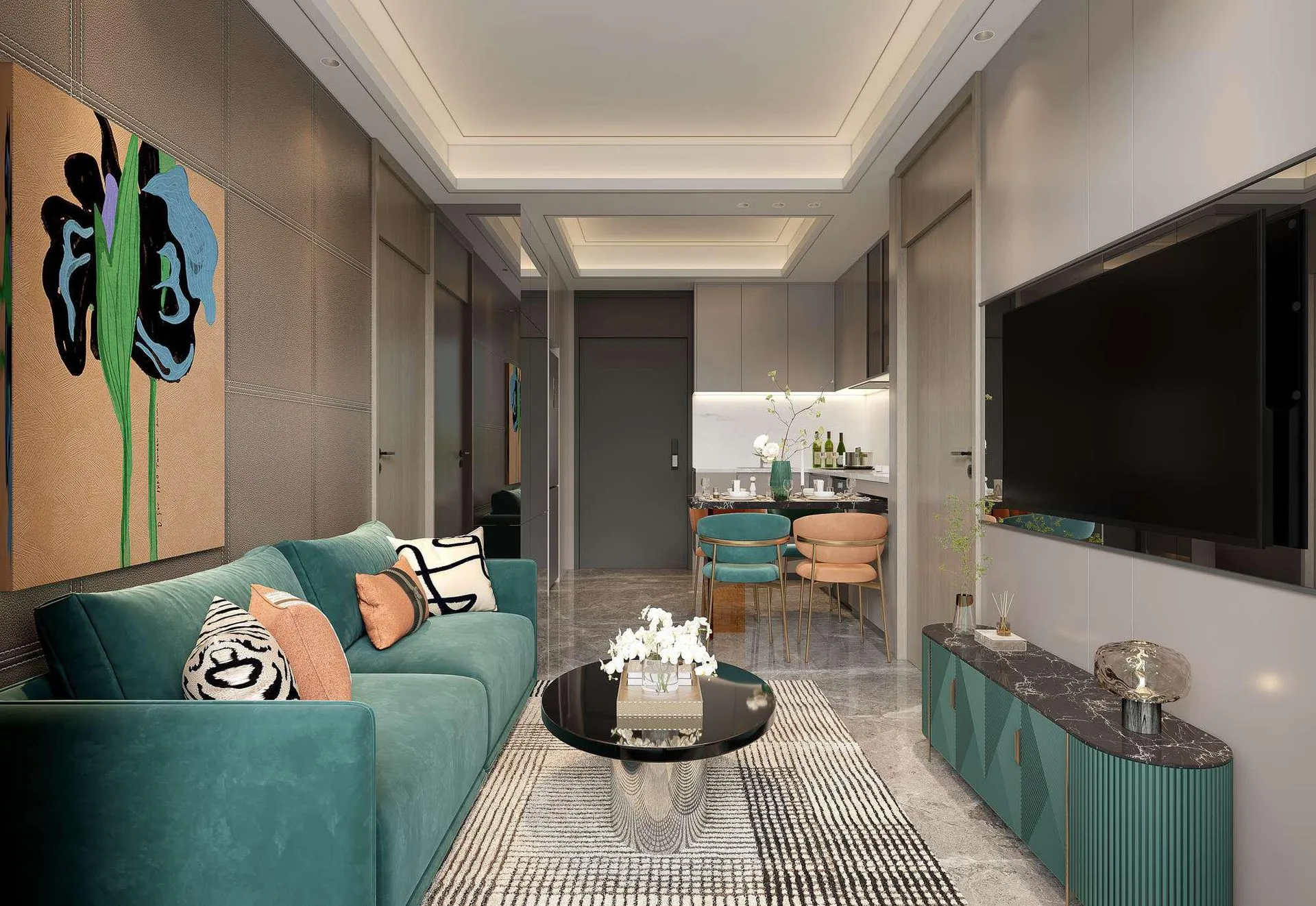 2-bedroom condo, 52 sqm