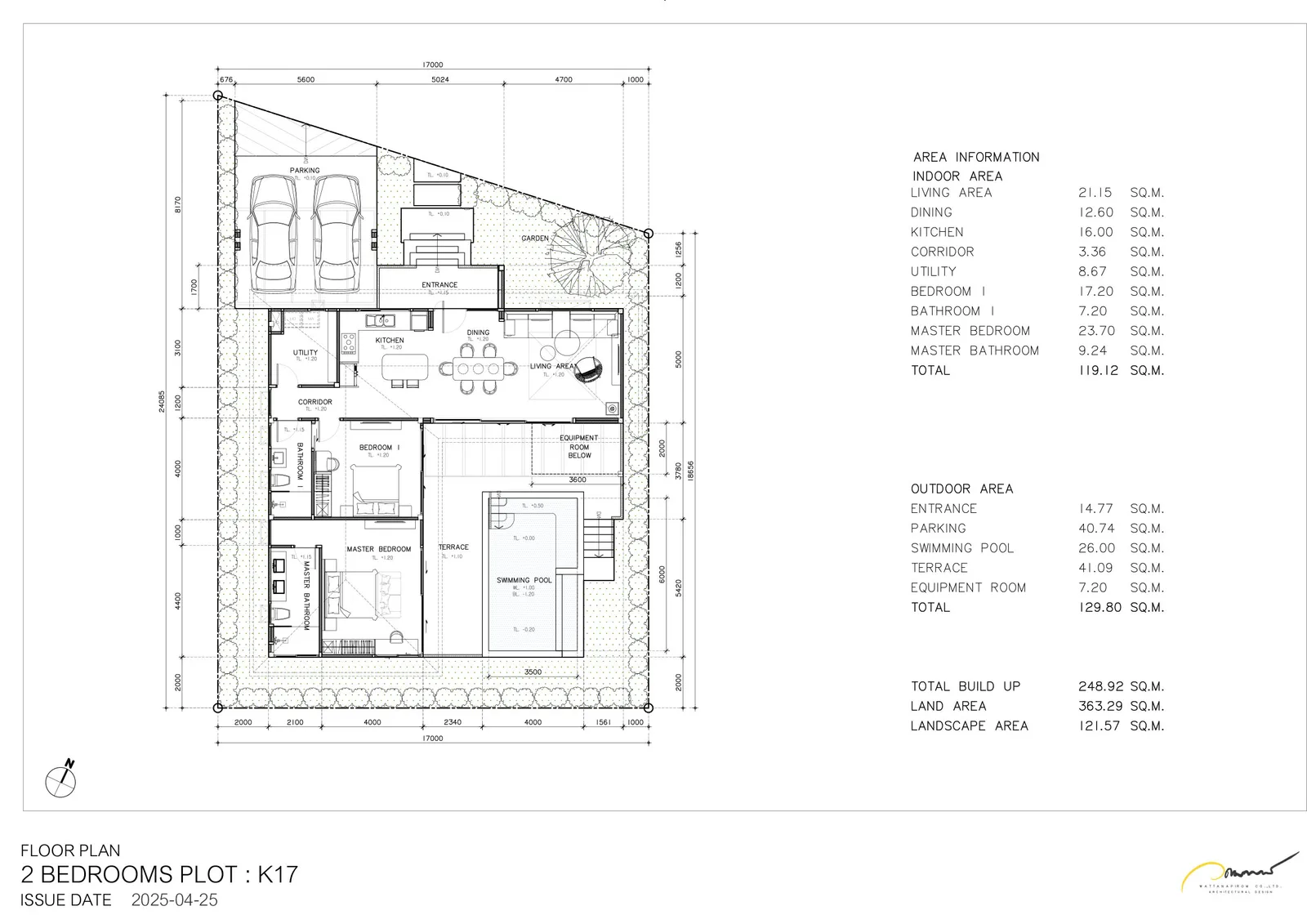 2-bedroom villa, 119 sqm