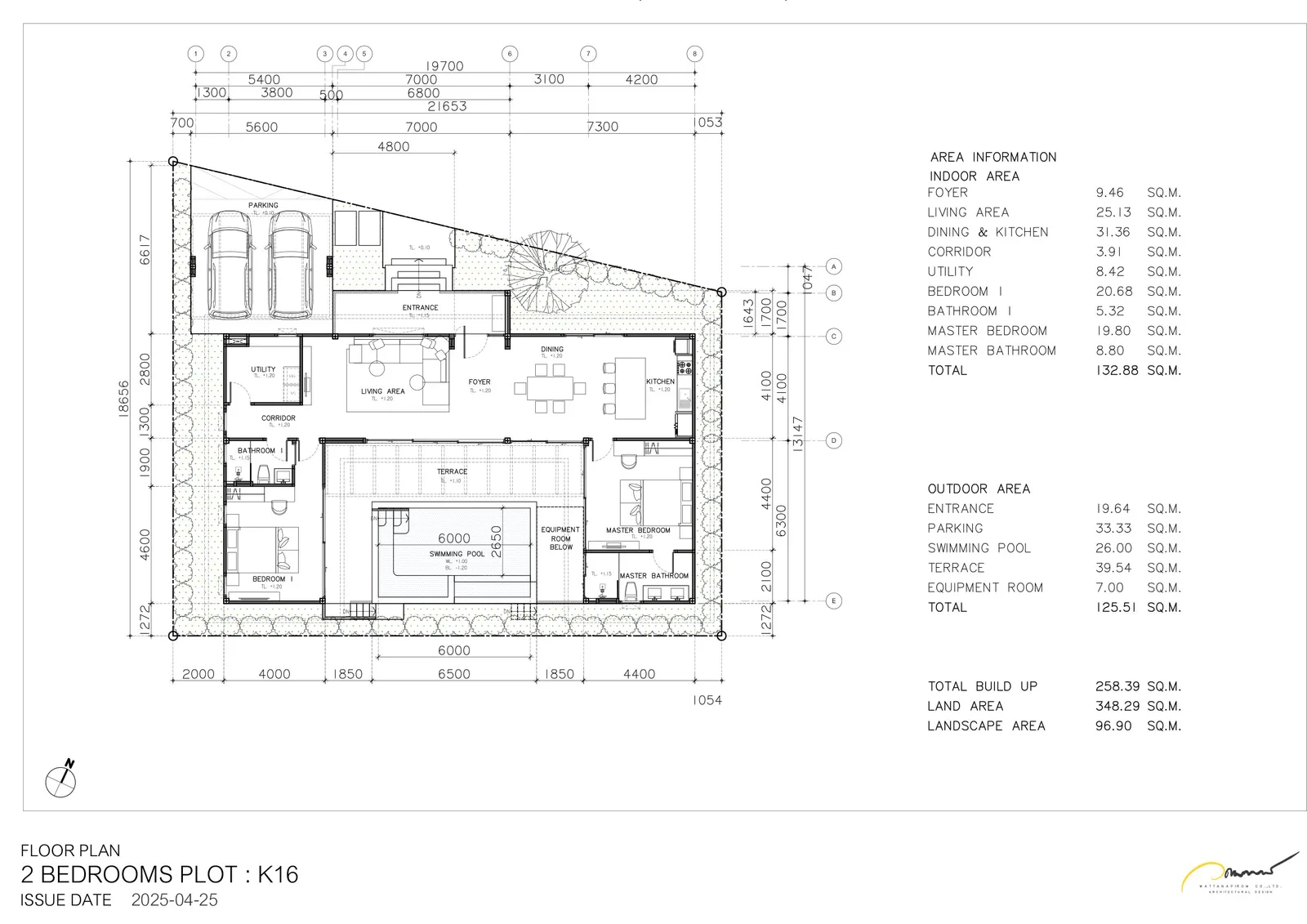 2-bedroom villa, 119 sqm