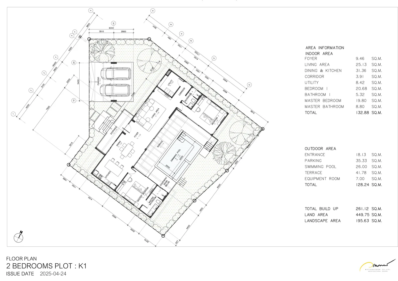 2-bedroom villa, 119 sqm