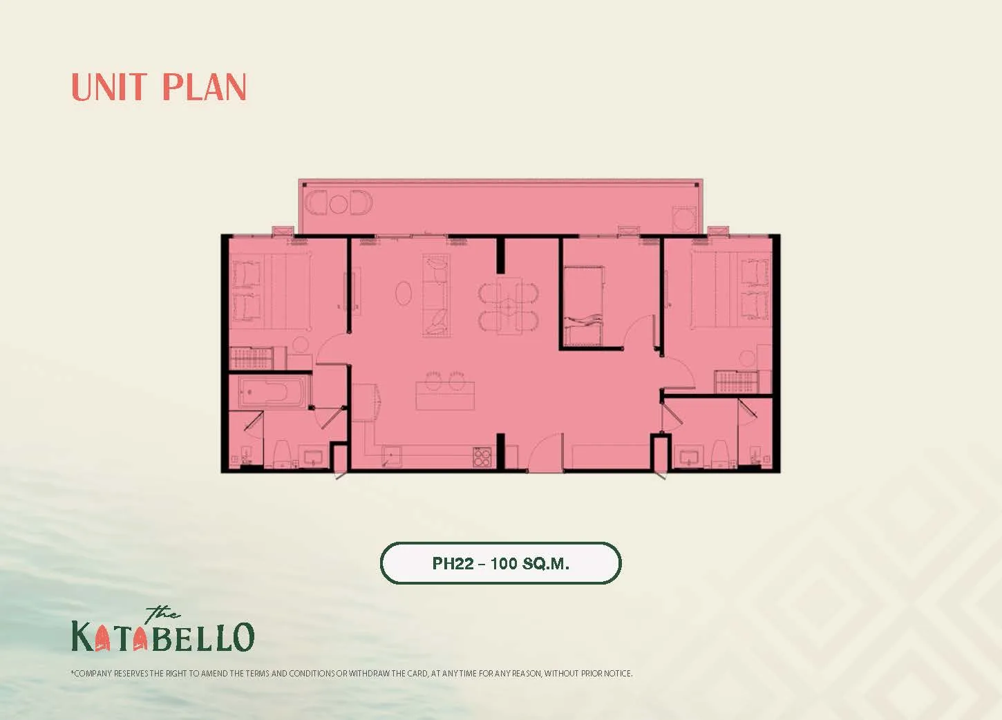 2-bedroom condo, 66 sqm