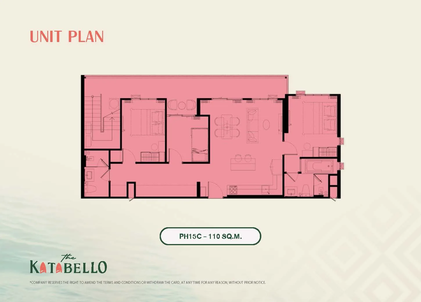 2-bedroom condo, 66 sqm