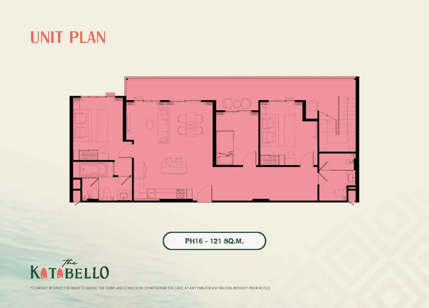 2-bedroom condo, 66 sqm