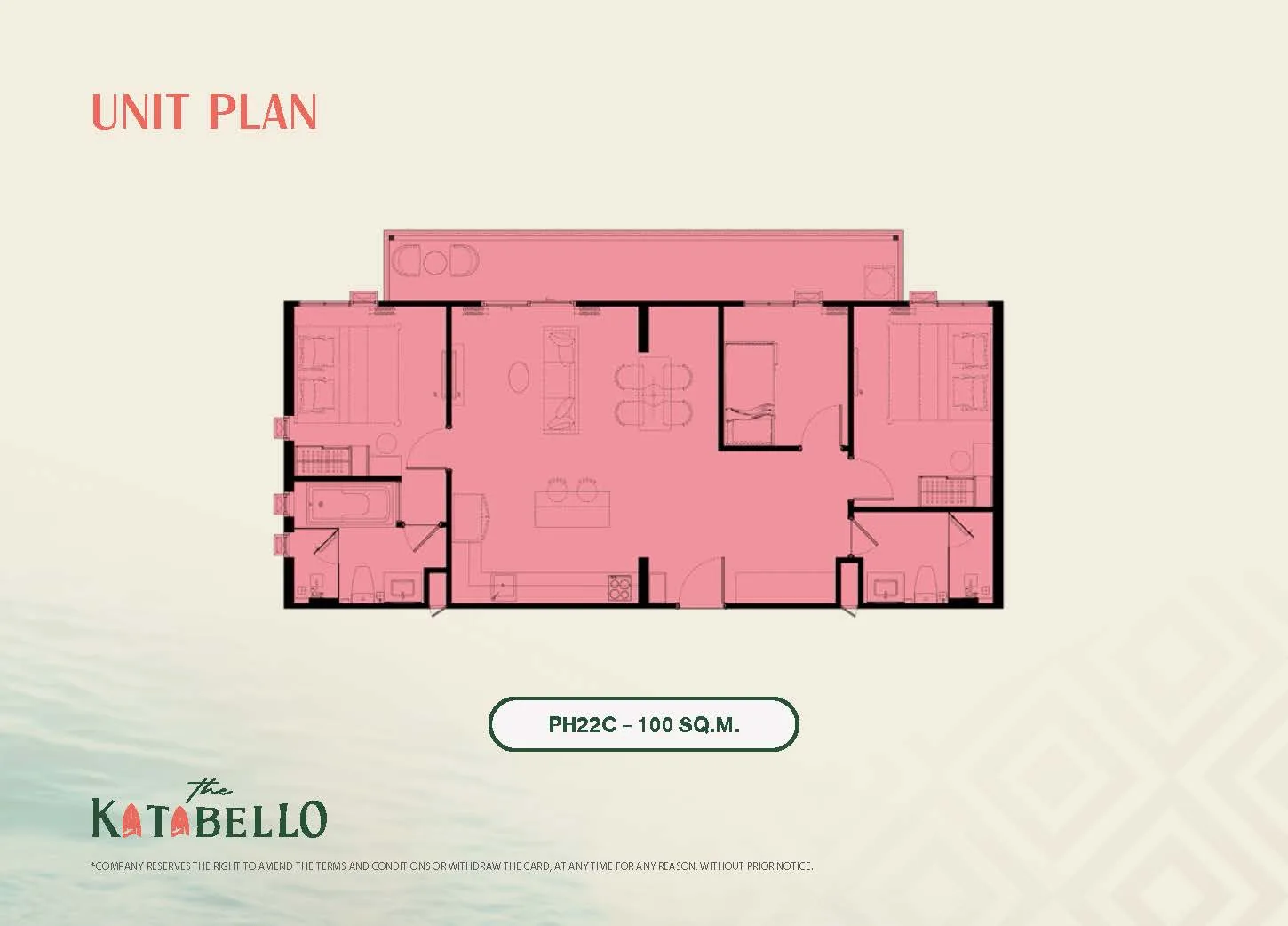 2-bedroom condo, 66 sqm