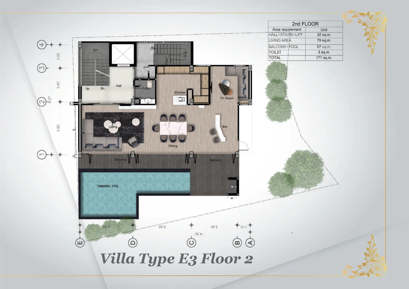 5-bedroom villa, 800 sqm