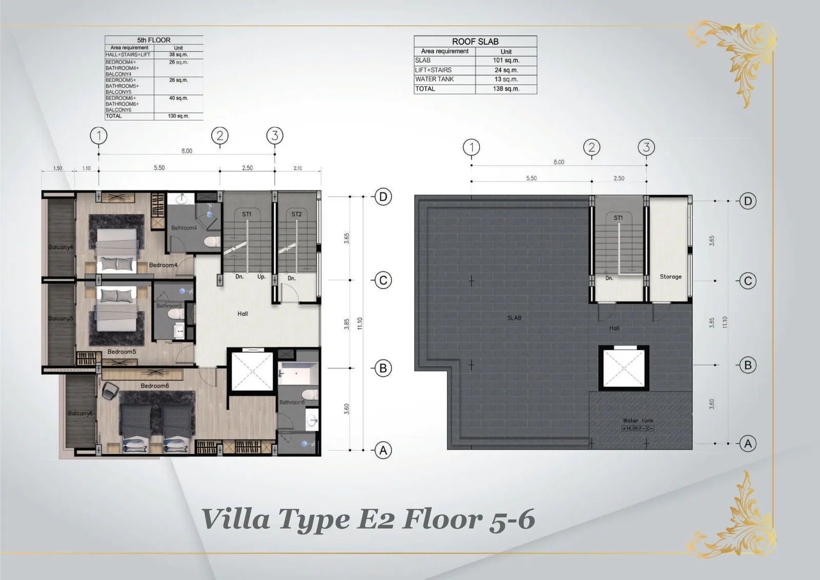 5-bedroom villa, 800 sqm