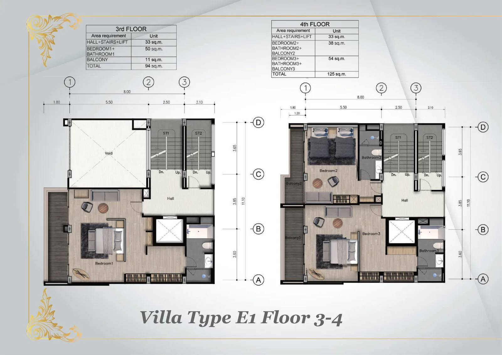 5-bedroom villa, 800 sqm