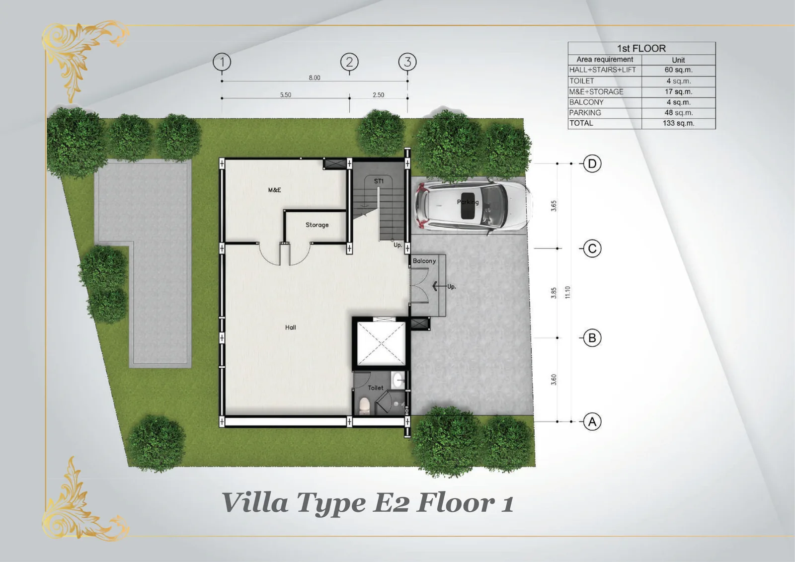 5-bedroom villa, 800 sqm