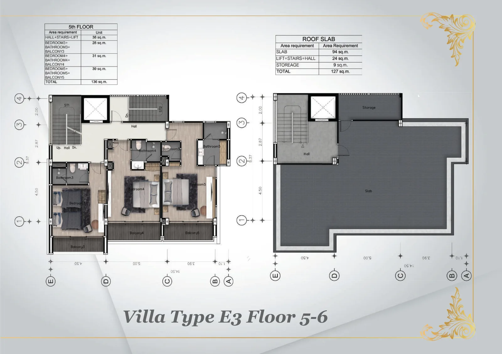 5-bedroom villa, 800 sqm