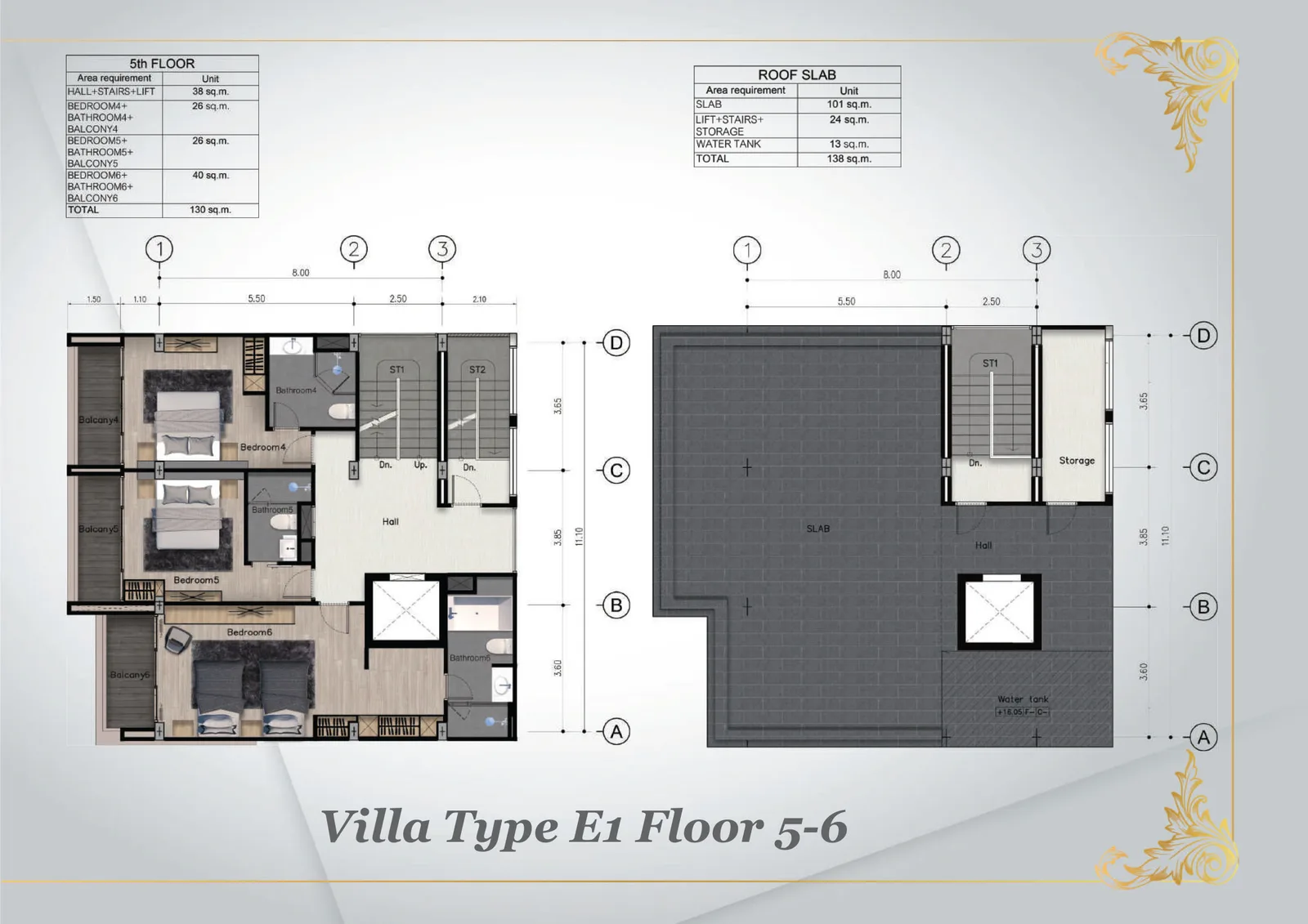 5-bedroom villa, 800 sqm