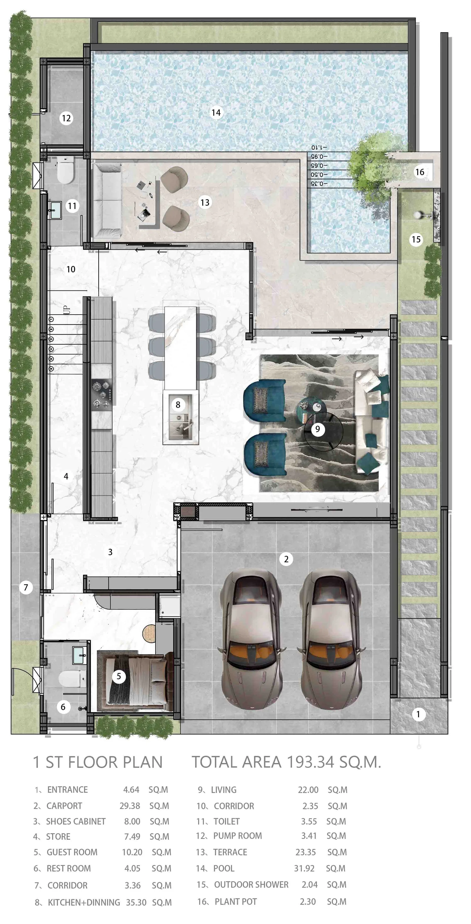 4-bedroom villa, 339 sqm