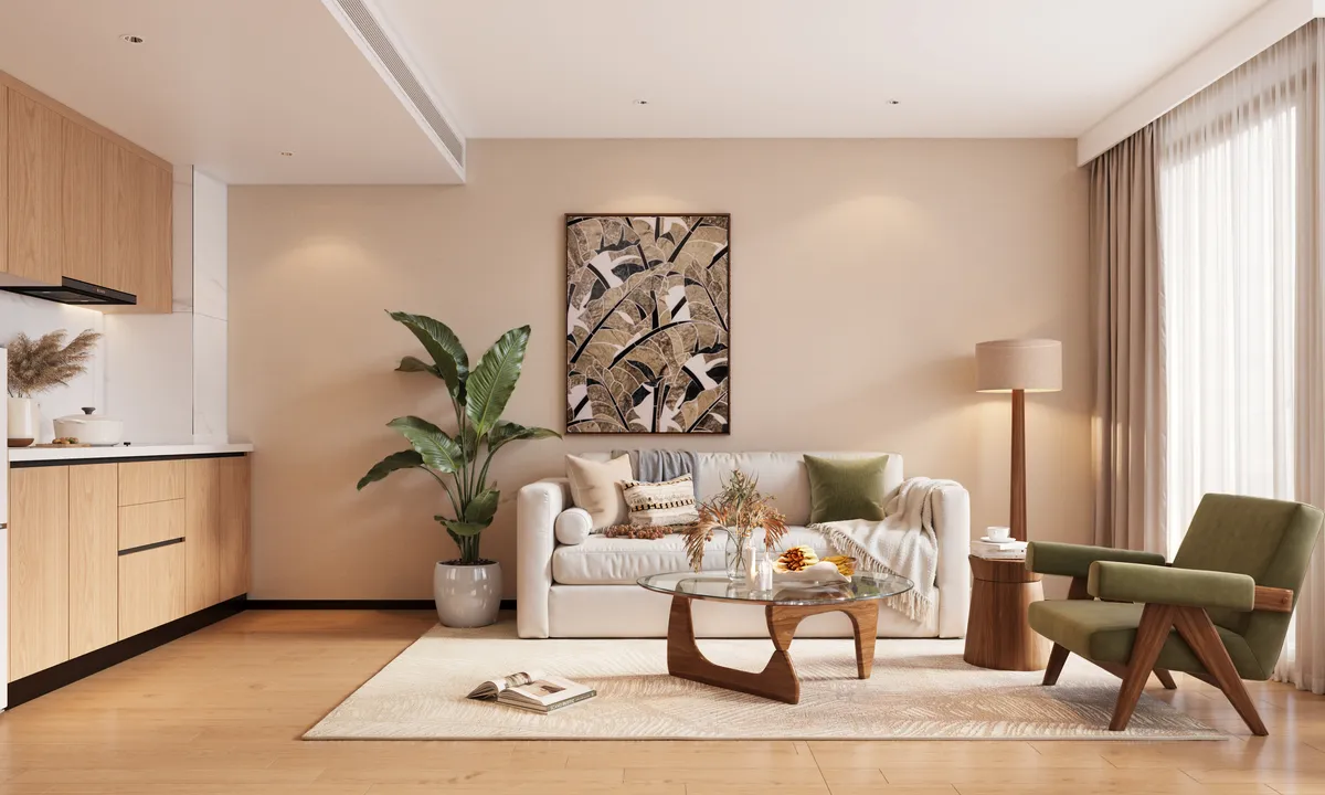 1-bedroom condo, 50 sqm