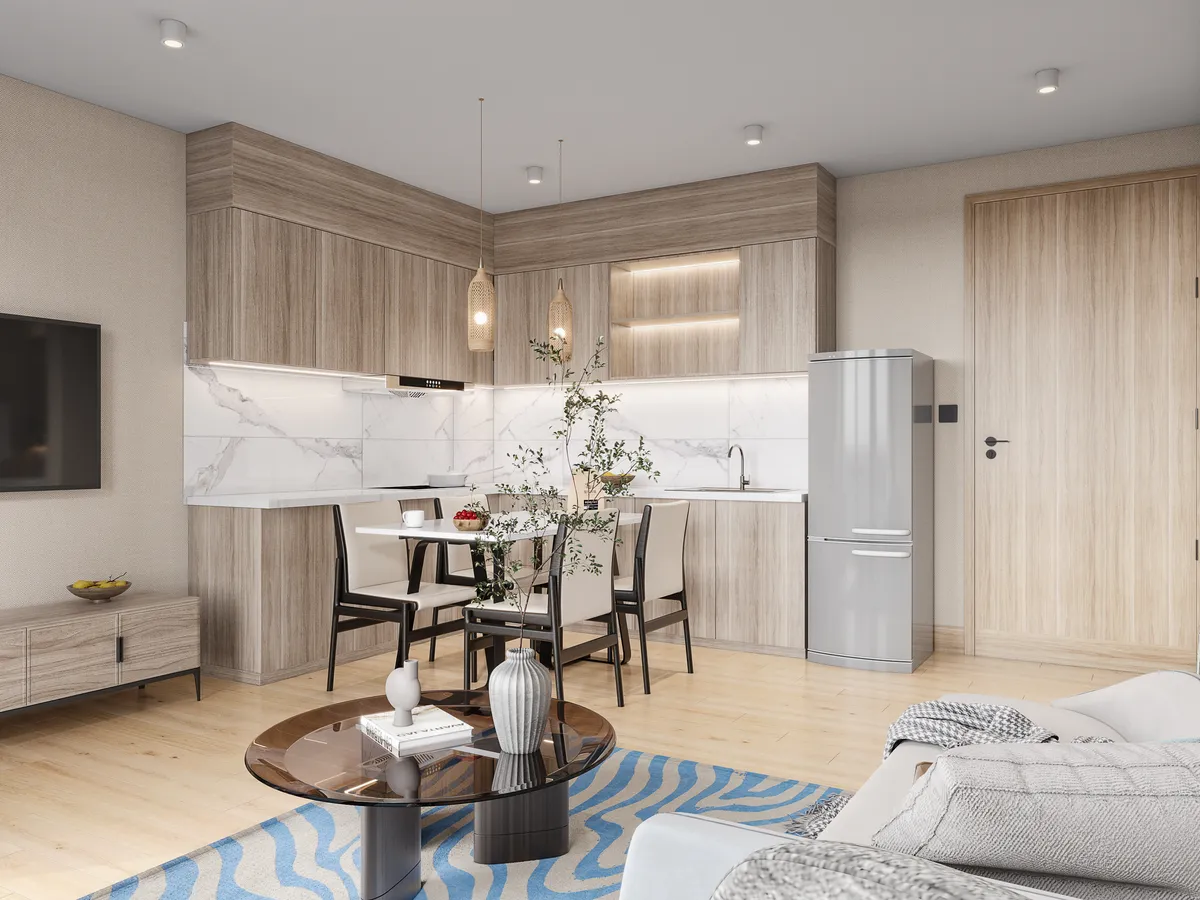 2-bedroom condo, 72 sqm