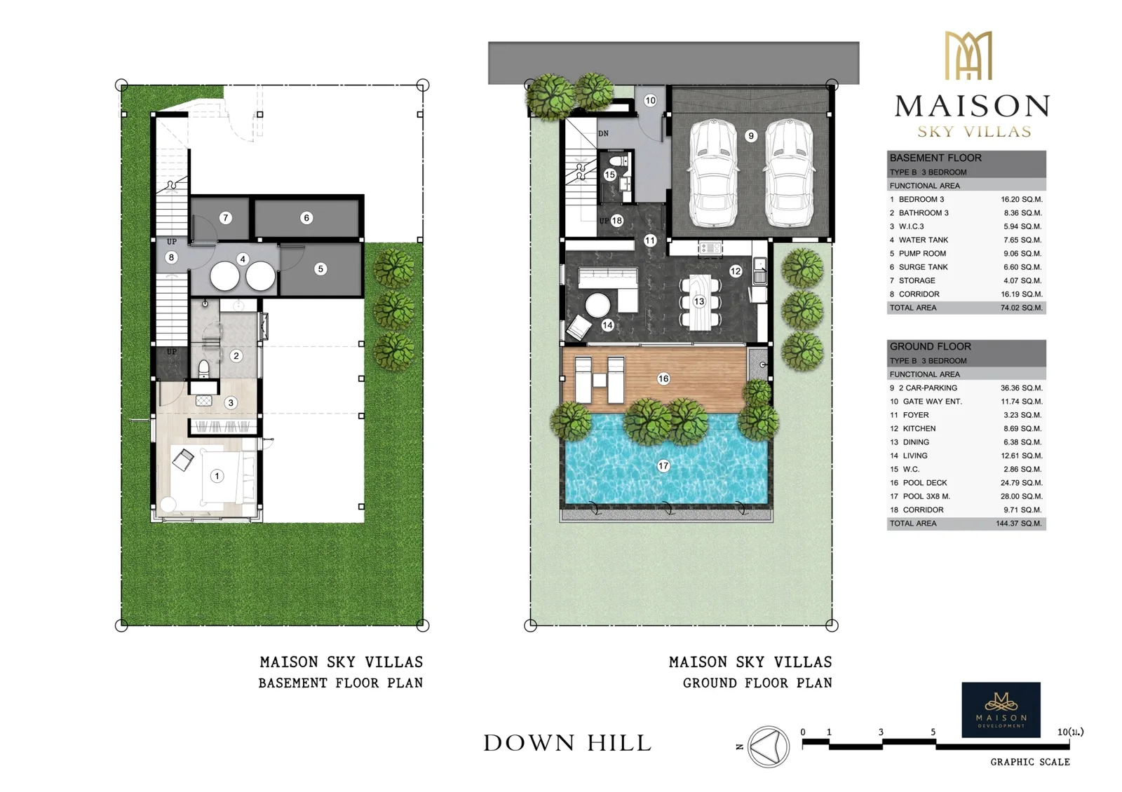 3-bedroom villa, 318 sqm