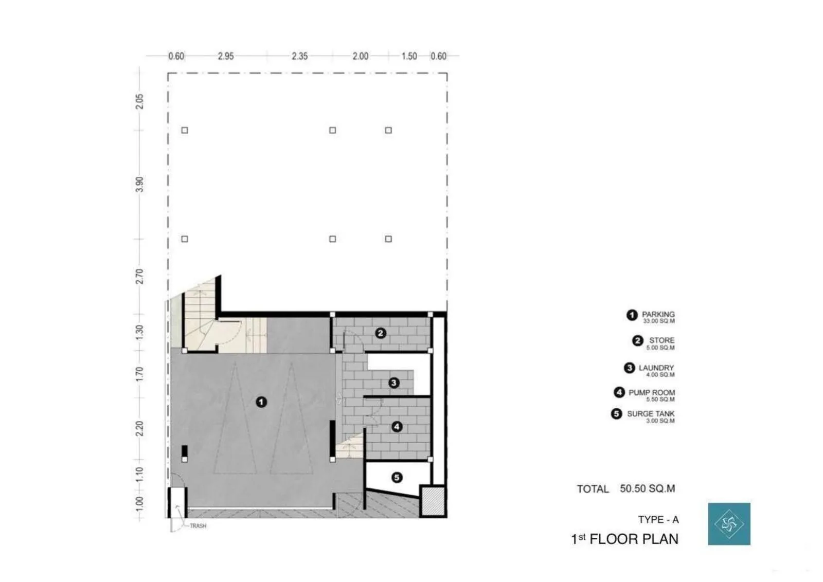 3-bedroom villa, 225 sqm