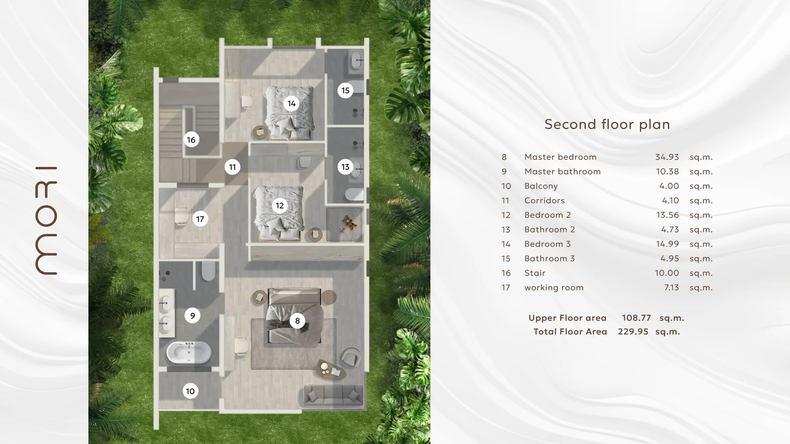 3-bedroom villa, 229 sqm