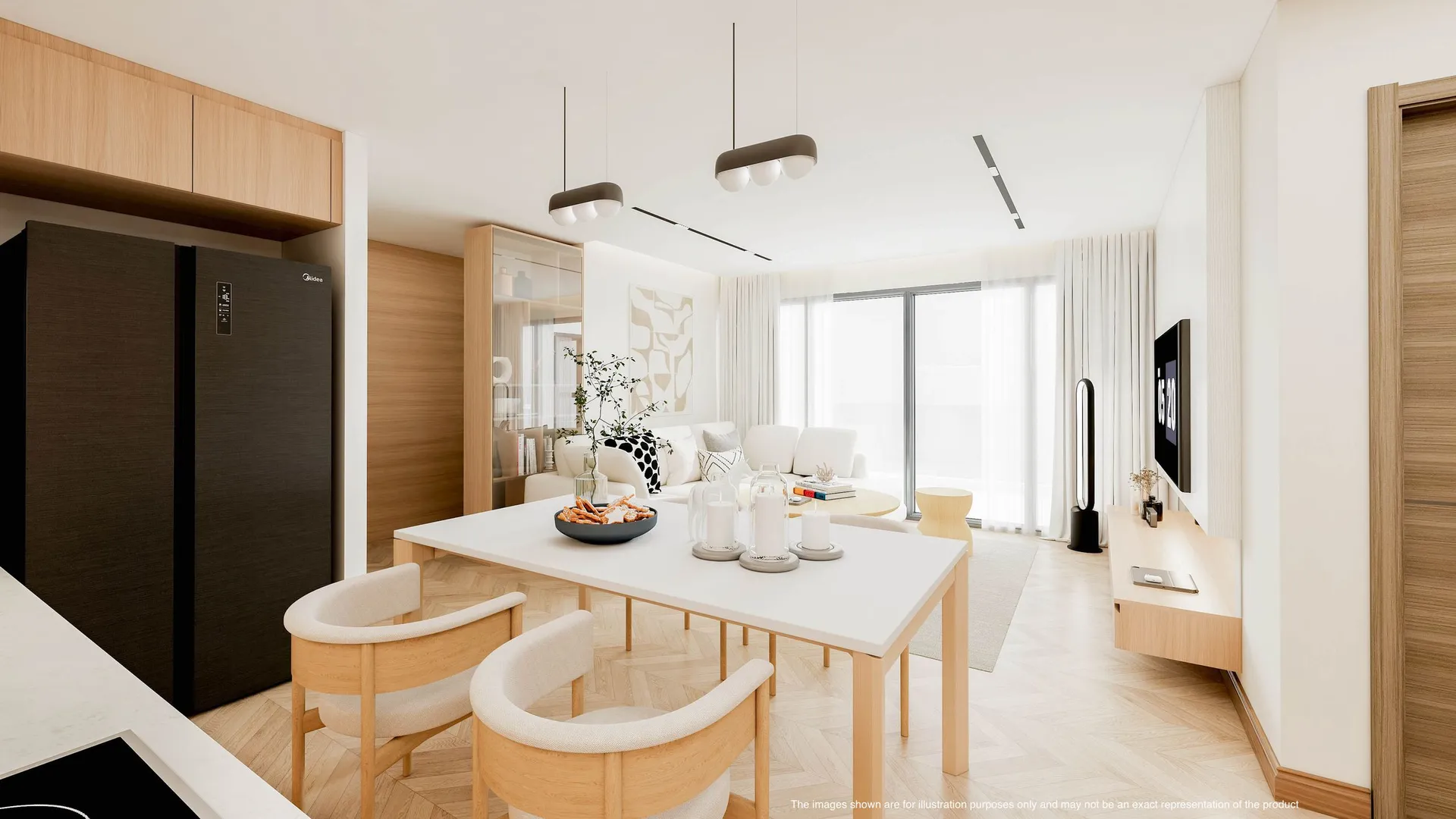1-bedroom condo, 64 sqm