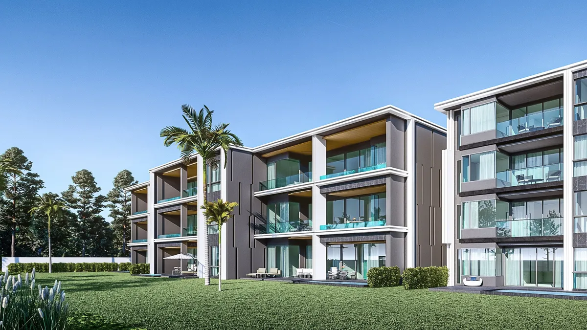 1-bedroom condo, 64 sqm