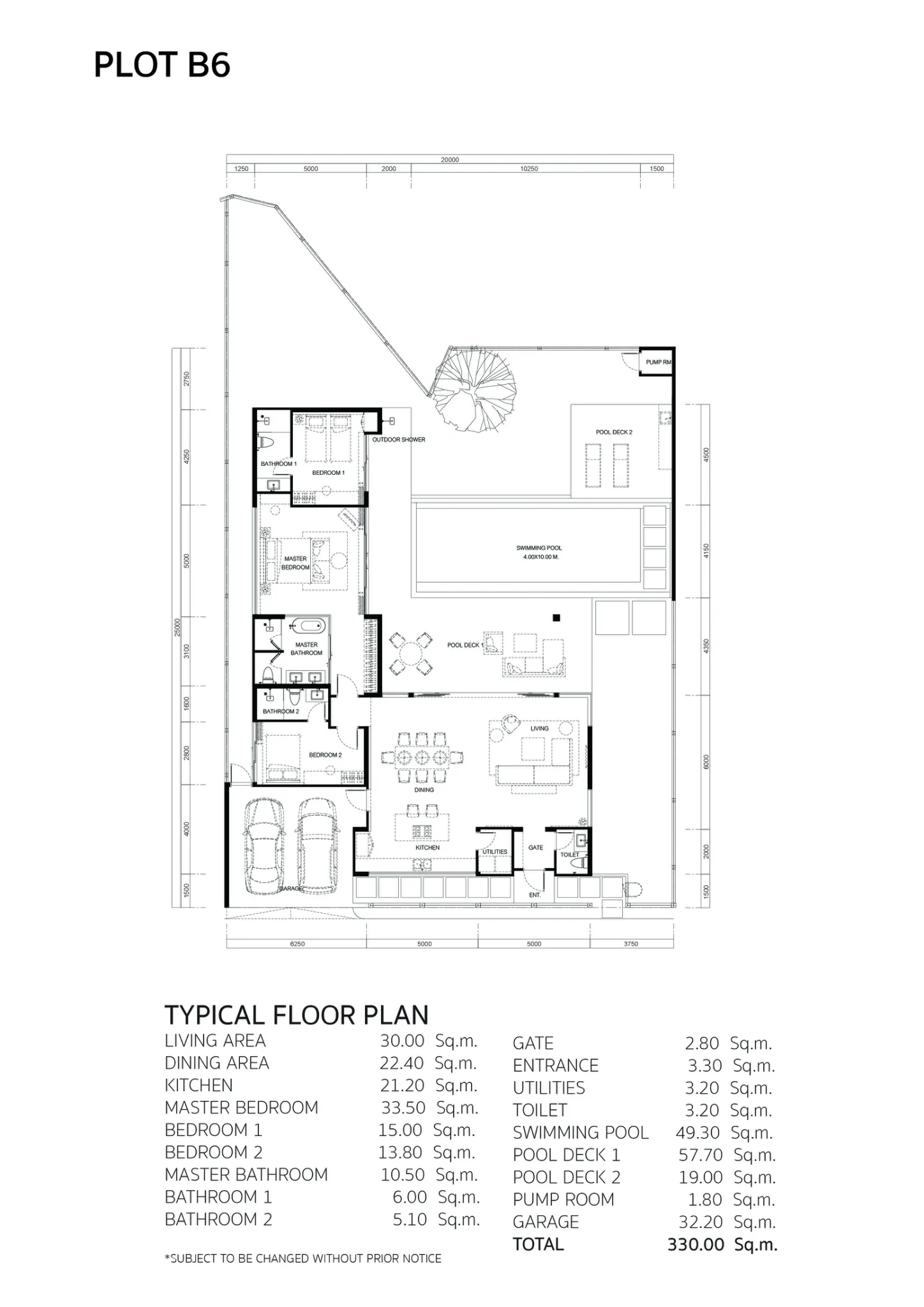 3-bedroom villa, 238 sqm
