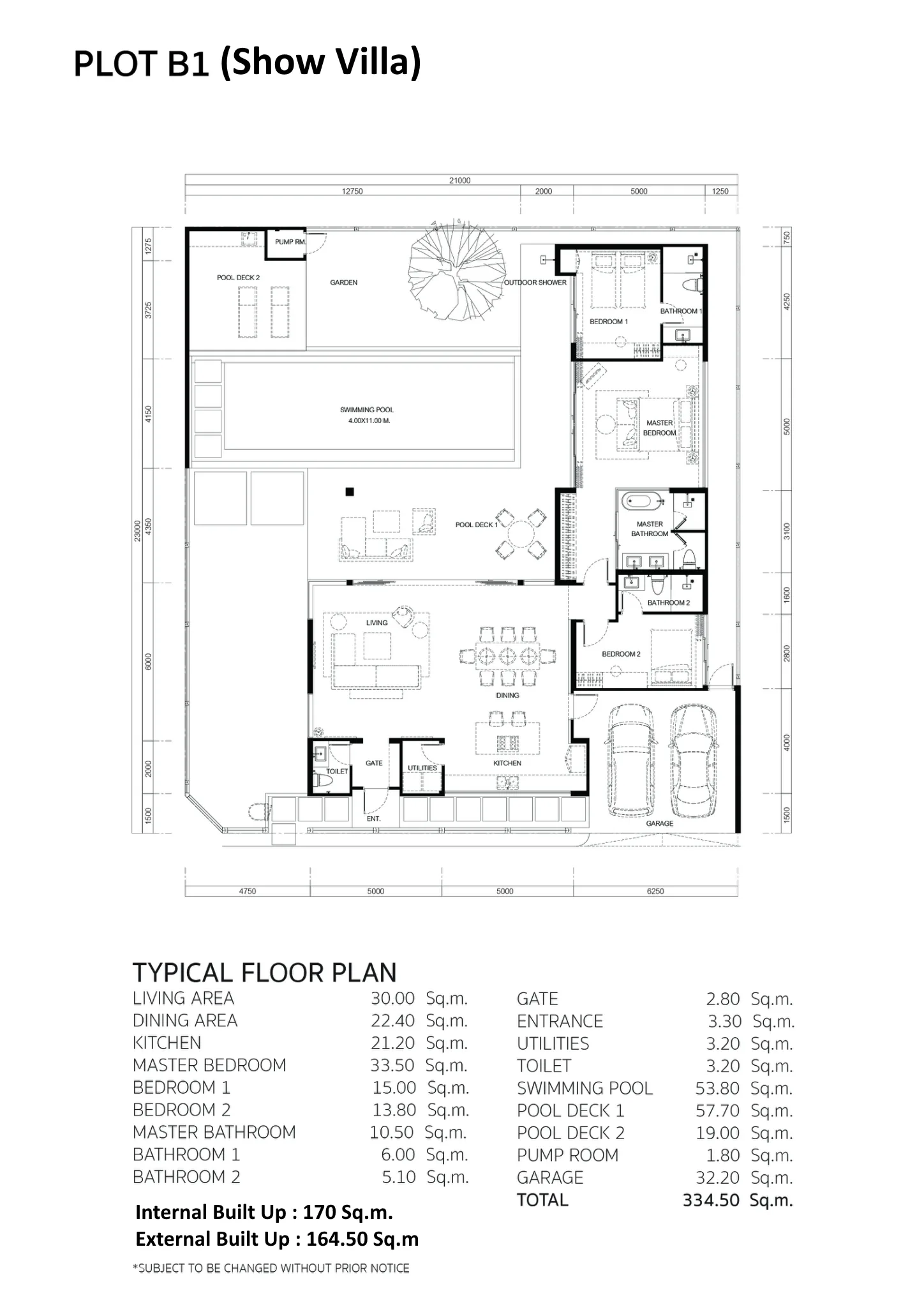 3-bedroom villa, 238 sqm