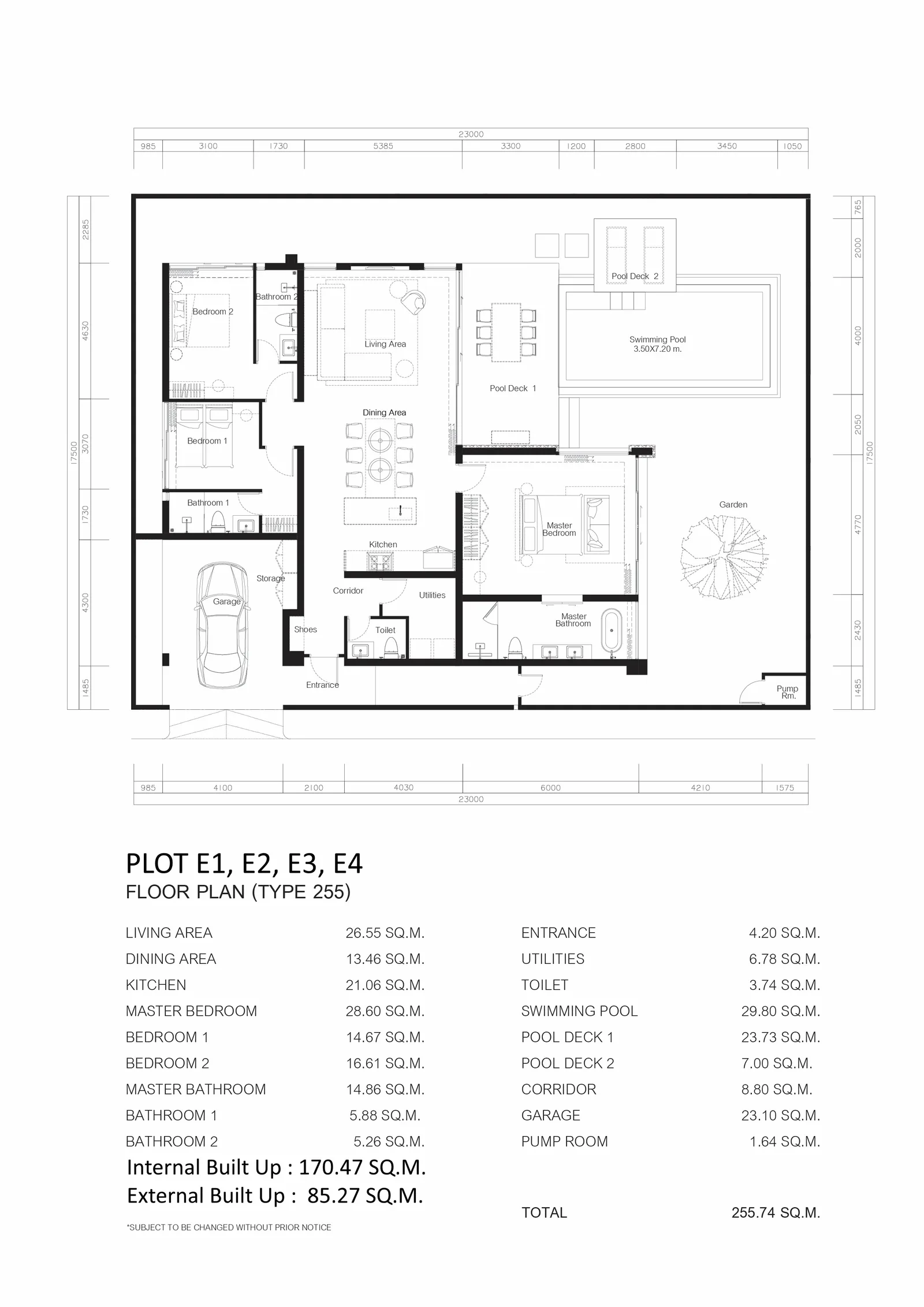 3-bedroom villa, 238 sqm