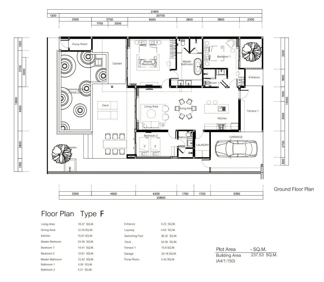 3-bedroom villa, 238 sqm