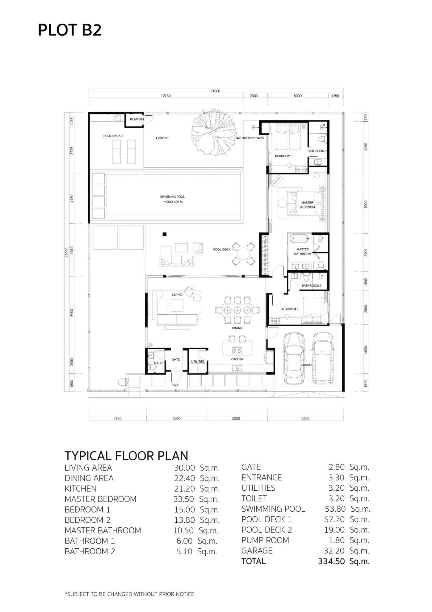 3-bedroom villa, 238 sqm