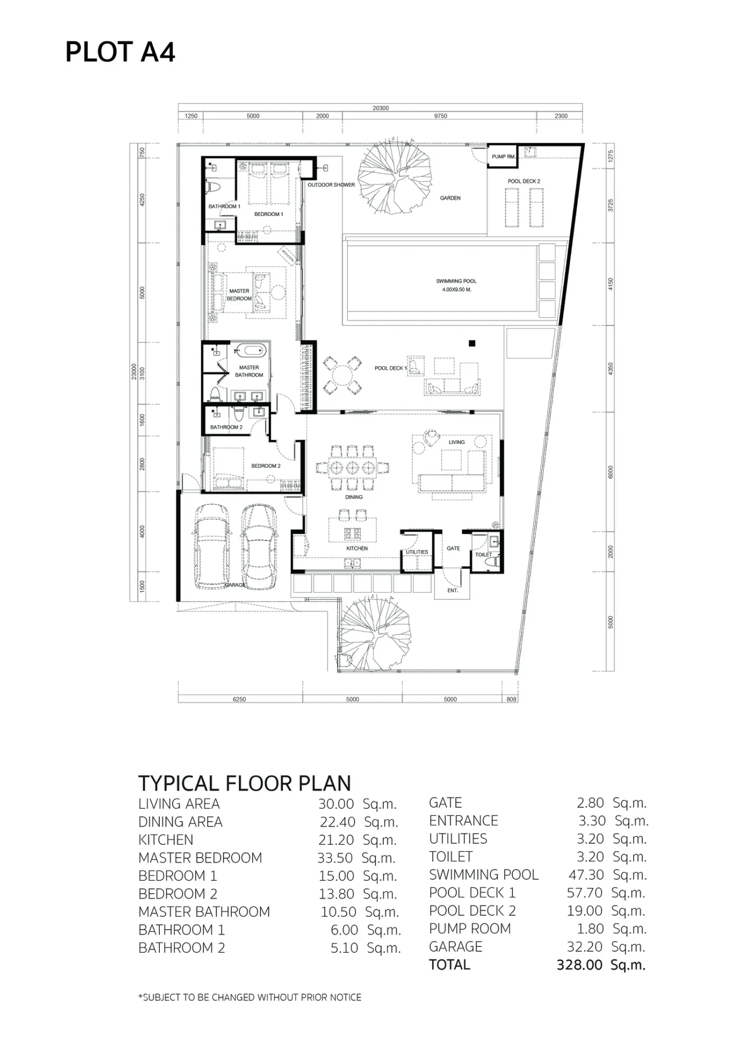 3-bedroom villa, 238 sqm