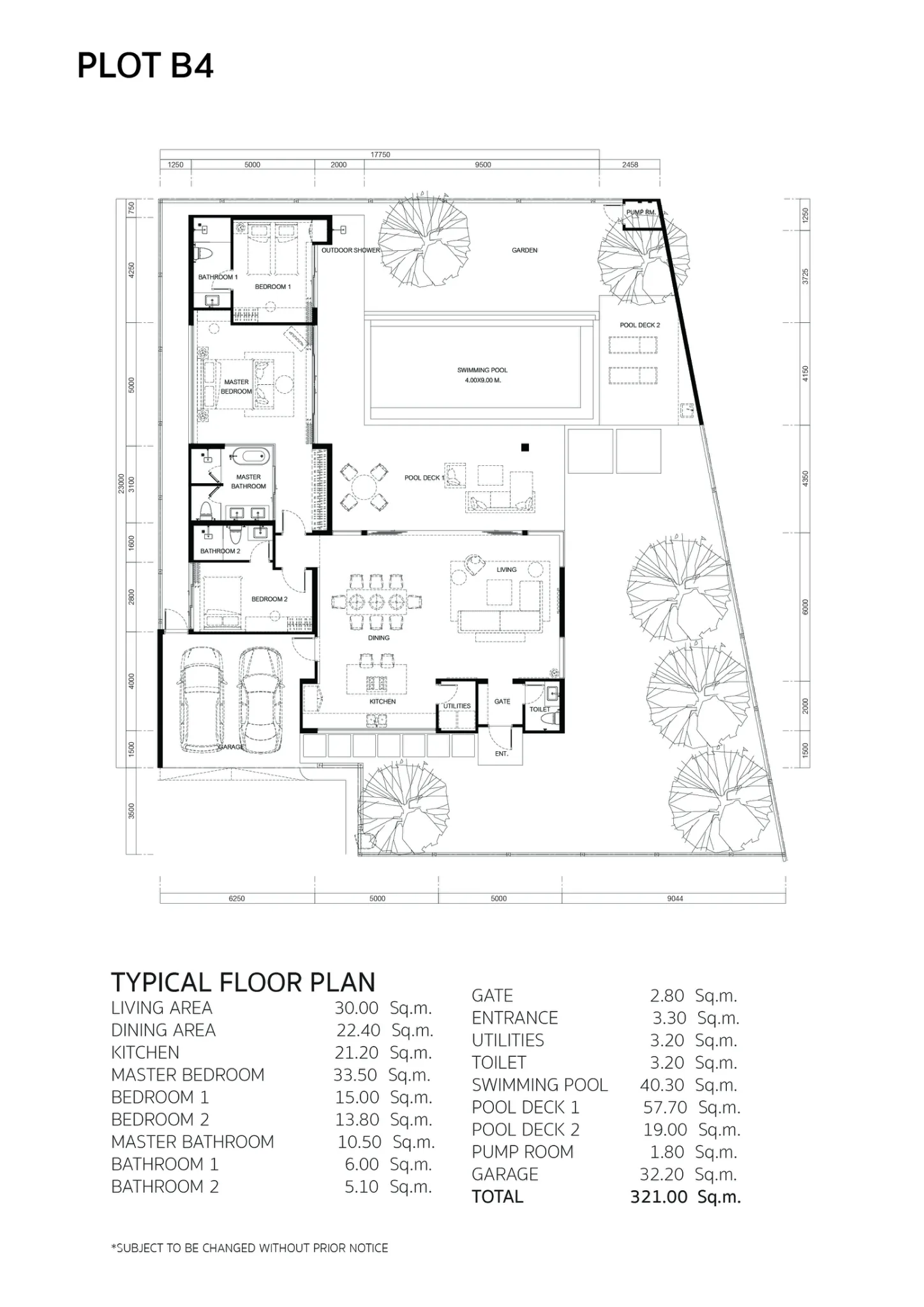3-bedroom villa, 238 sqm