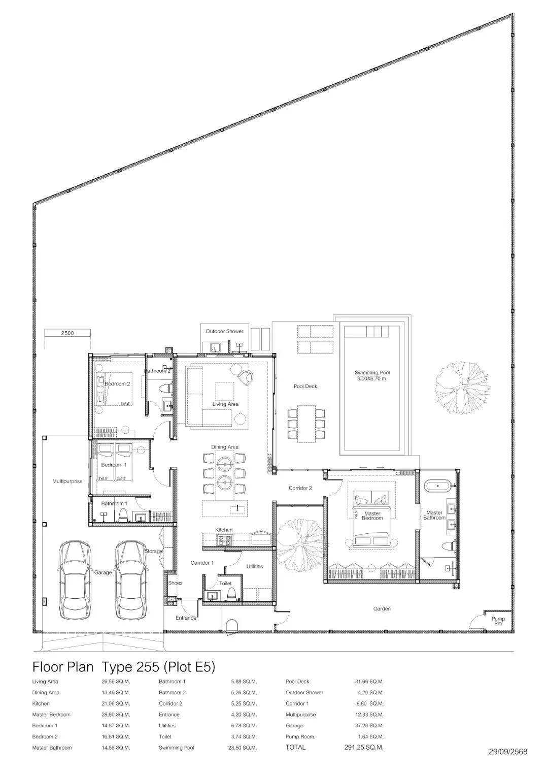 3-bedroom villa, 238 sqm