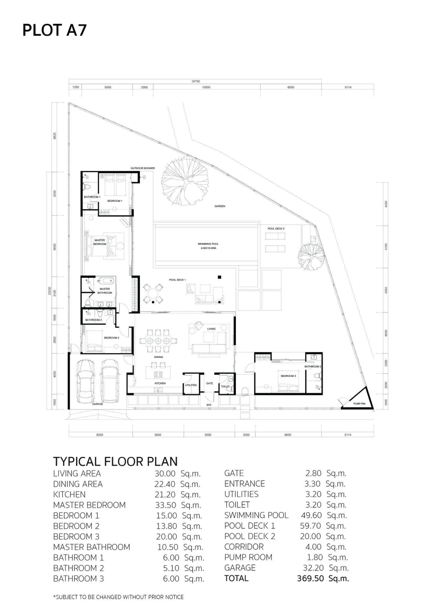 4-bedroom villa, 370 sqm