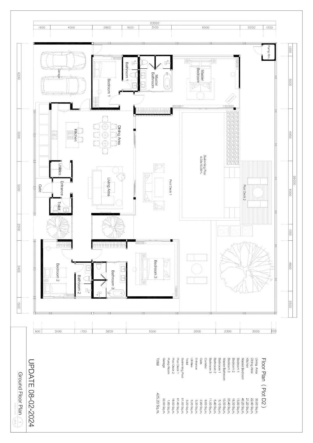 4-bedroom villa, 370 sqm