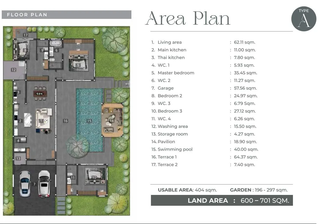 4-bedroom villa, 433 sqm
