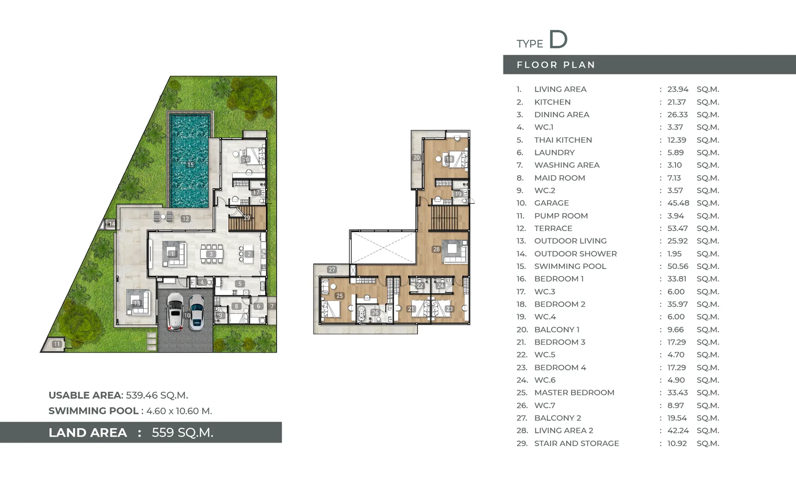 5-bedroom villa, 521 sqm