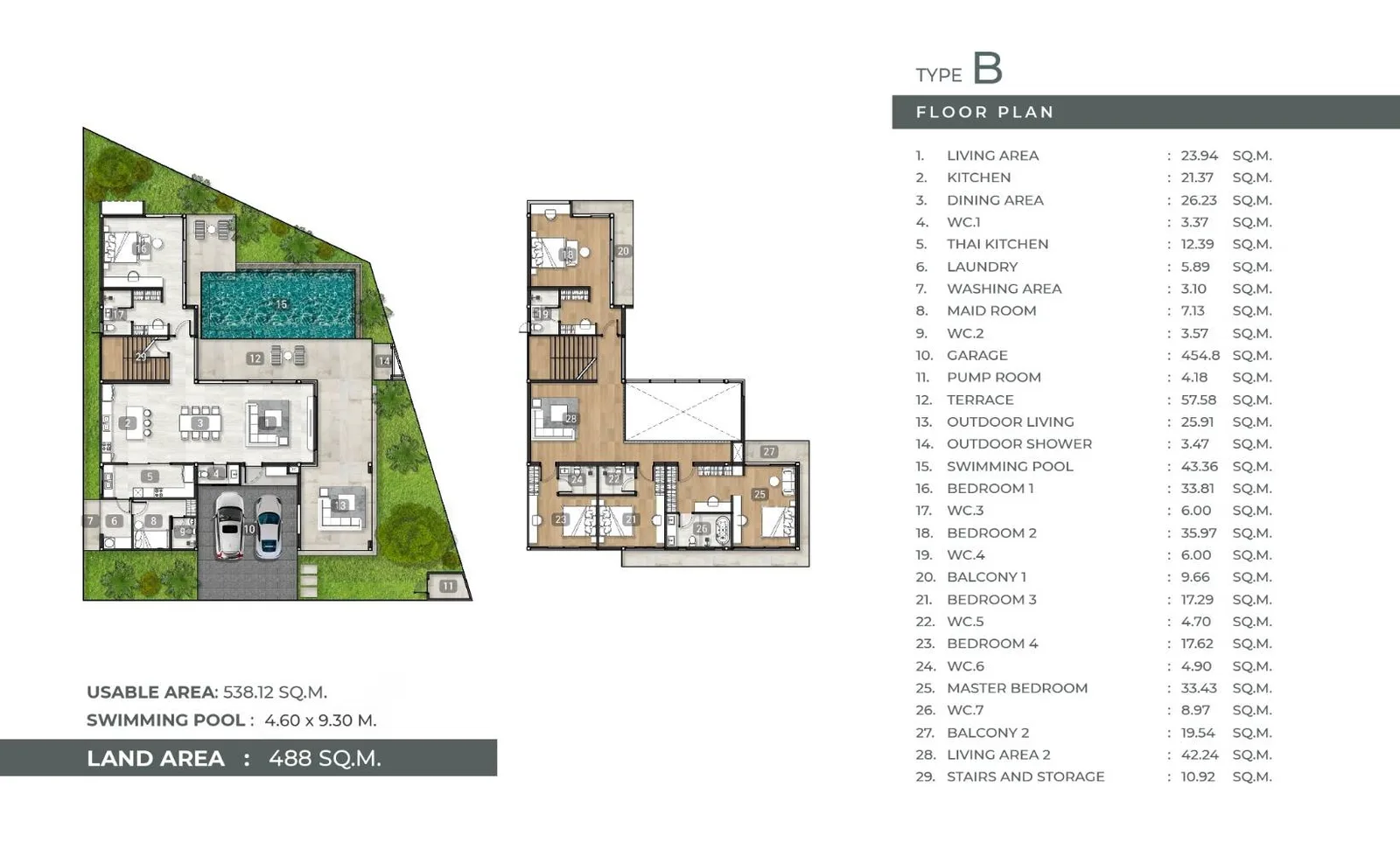 5-bedroom villa, 521 sqm