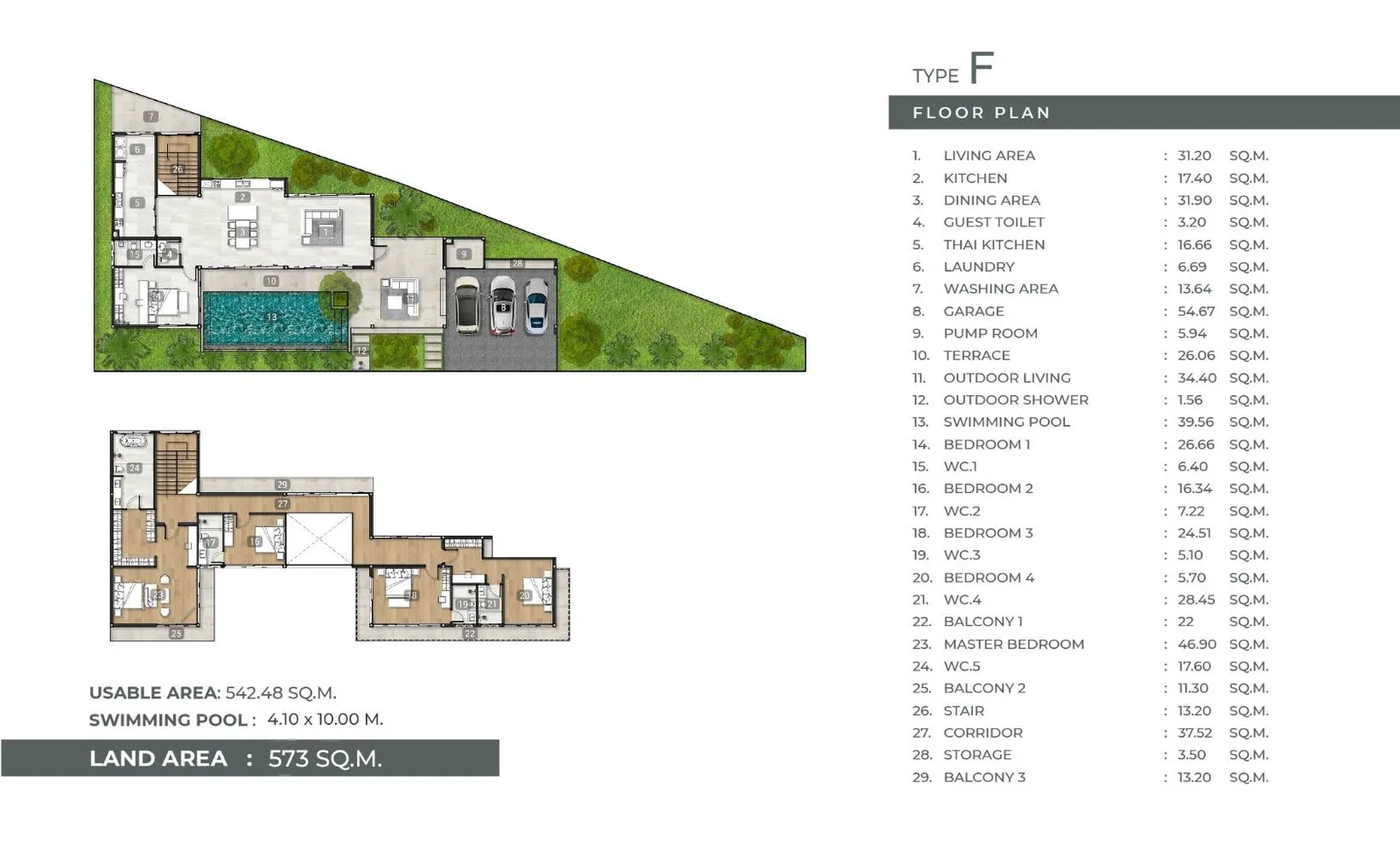 5-bedroom villa, 521 sqm